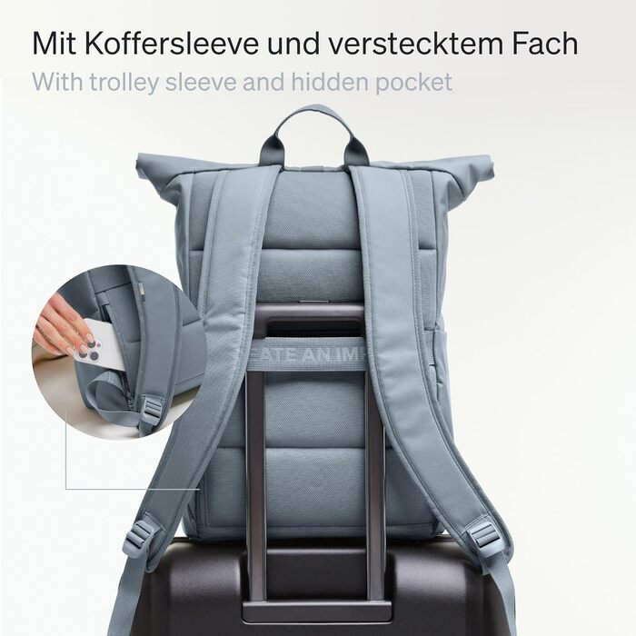 Рюкзак GOT BAG Rolltop Easy з океанічного пластику, водостійкий, для ноутбука 16”, 31 л