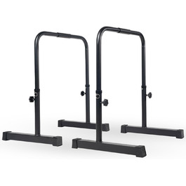 MATCHU Регульовані турніки для віджимань (паралелетки) - 75-103 см, сталь, чорний