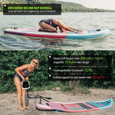 Електричний насос для SUP дошки, каяки та човни - 20 PSI, LCD дисплей, автоматичне вимкнення