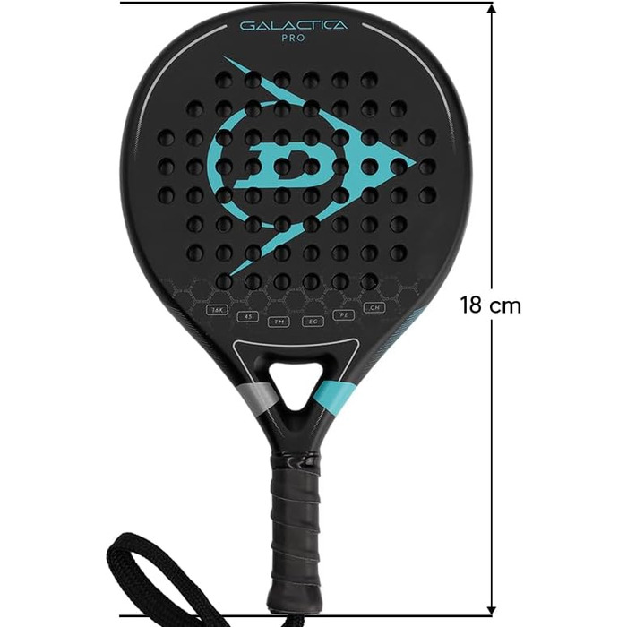 Тенісна ракетка Dunlop Galactica Pro Mini, чорно-синьо-срібно-біла