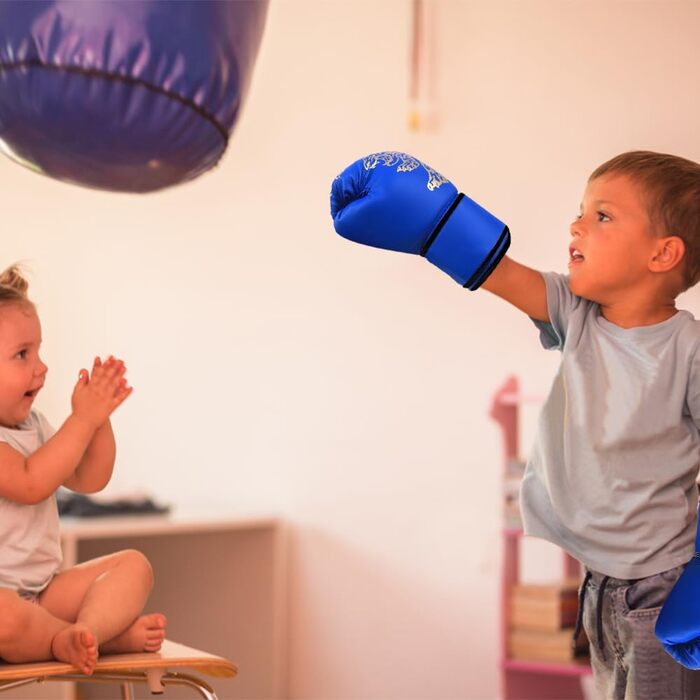 Дитячі боксерські рукавички для тренувань та спарингу, 6oz, блакитні
