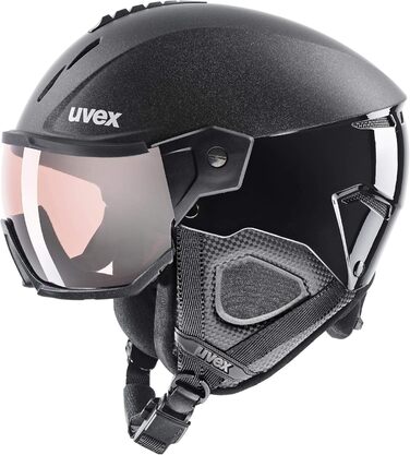 Лижний шолом uvex instinct visor pro v з візором, чорний, регульований розмір 53-56 см, для жінок і чоловіків