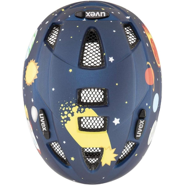 Дитячий велошолом uvex Kid 2 cc, темно-синій, ракета, 46-52 см