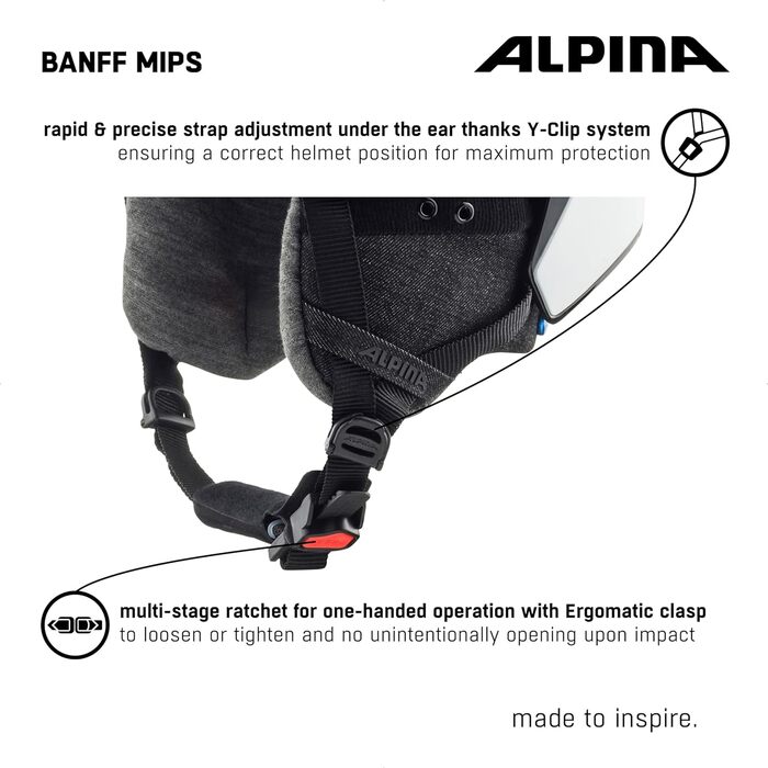 ALPINA Banff MIPS — легкий лижний та сноуборд шолом з індивідуальним налаштуванням, посилений захист від ударів, оптимальна вентиляція