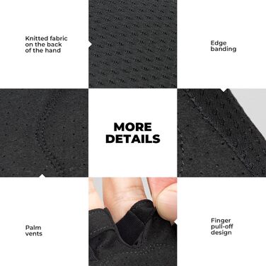 Велосипедні рукавички ROCKBROS для чоловіків, напівпальцеві, з антиковзким покриттям та амортизацією, для гірського та шосейного велосипедів, зелені (XXL, чорні)