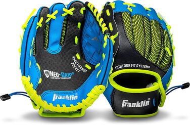 Рукавиця для бейсболу Franklin Sports Teeball (універсальна, 22.9 см) - Синє штучне шкіра, для юніорів