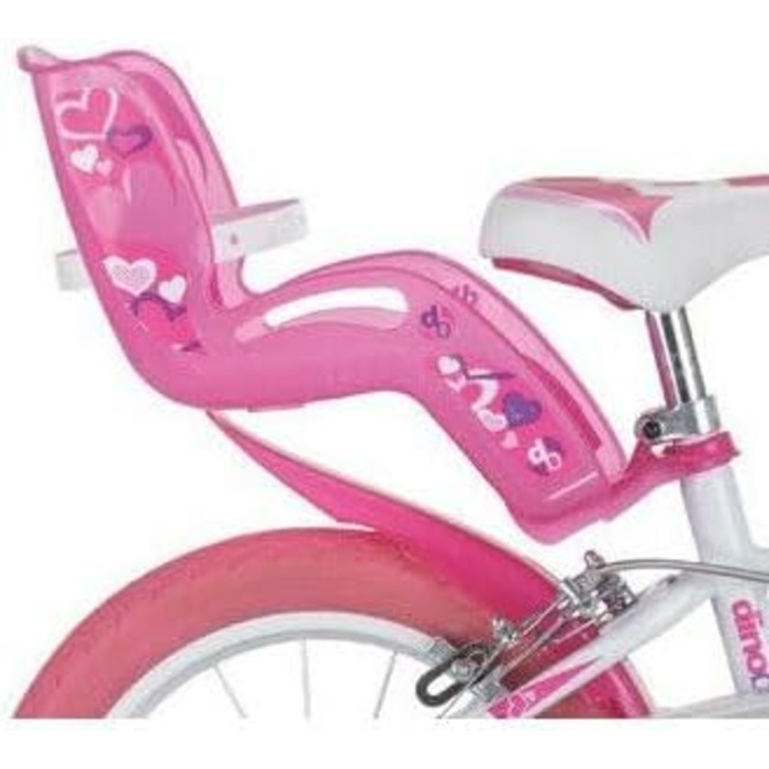 Дитячий велосипед для дівчаток Dinobikes 14 дюймів, білий, з бічними колесами, TÜV сертифікат, подарунок для дівчинки