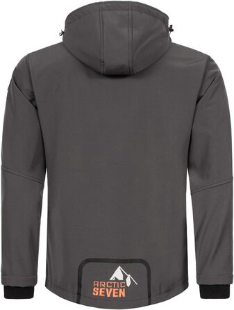 Чоловіча куртка Softshell AS301: водонепроникна функціональна куртка для outdoor з флісовою підкладкою, сіро-помаранчева, розмір L
