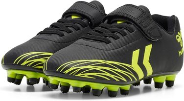 Дитячі футбольні бутси Hummel Top Star 30 EU, чорно-жовті, з клямками для різних типів ґрунту