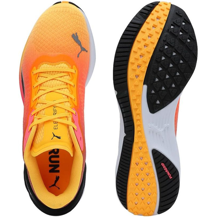 Кросівки PUMA Electrify Nitro 3 для чоловіків (40.5 EU, Sun Stream Sunset Glow Puma White)