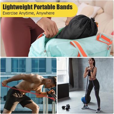 Набір еластичних стрічок Flintronic для фітнесу та йоги, 4 шт.