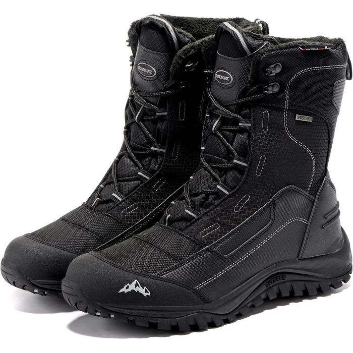 Чоловічі зимові чоботи Winter, з підкладкою з хутра, теплі, водонепроникні, розмір 44 EU, чорний колір