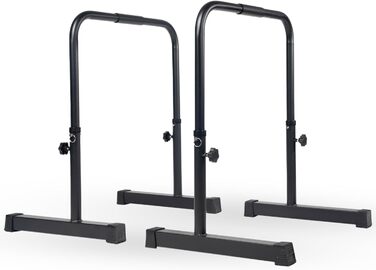MATCHU Регульовані турніки для віджимань (паралелетки) - 75-103 см, сталь, чорний