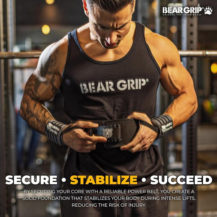 Пояс для пауерліфтингу BEAR GRIP Power Belt Elite Edition, преміум, подвійна застібка