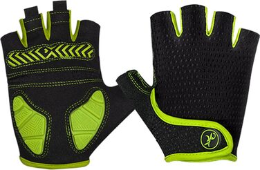 Велосипедні рукавички MOREOK для чоловіків та жінок, літні, безпальцеві, з гелевою вставкою, антиковзаючі, амортизуючі, для гірського велосипеда, шосе, даунхілу (Жовті, XXL)