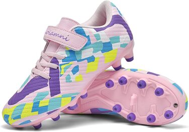 Дитячі футбольні бутси Firm Multi Ground - професійні, легкі, для гри на штучному покритті, зала, вулиця, тренування (32 EU, рожеві)