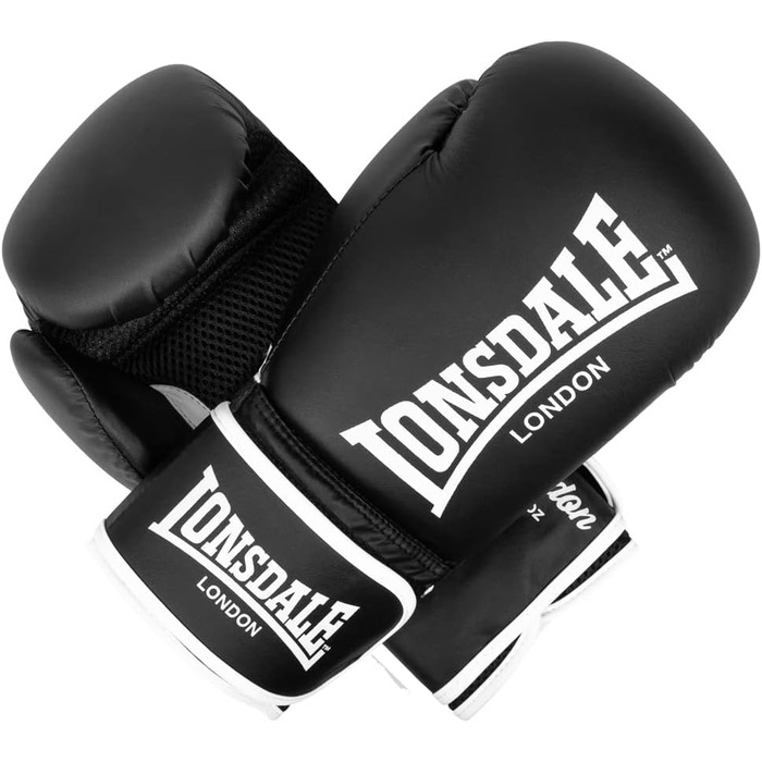 Боксерські рукавички Lonsdale Ashdon 12 унцій, унісекс, чорні/білі