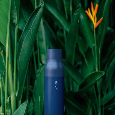 LARQ Bottle PureVis 500 мл – самочищувальна ізольована пляшка з нержавіючої сталі з UV-очищенням води, преміальний дизайн, для подорожей, багаторазова, синя