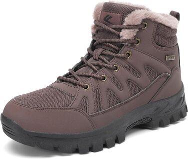 Чоловічі зимові черевики FLARUT: теплі, водонепроникні, для хайкінгу та трекінгу (колір: темно-коричневий, розмір: 39 EU)