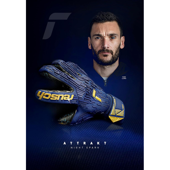 Воротарські рукавички Reusch Attrakt Freegel Silver, синьо-золоті, для дорослих, універсальні