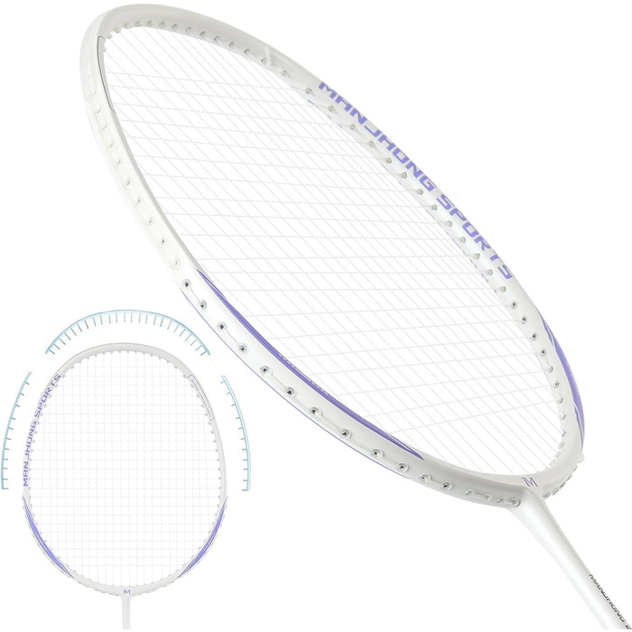 Набір для бадмінтона з 2 графітовими ракетками - зносостійкий дизайн - комплект для дорослих, включає воланчики, обмотки для ручок та сумку для ракеток