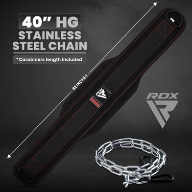 Планка для важкої атлетики RDX 15,2 см з ланцюгом 40 см: важке тренування, пауерліфтинг, бодібілдинг