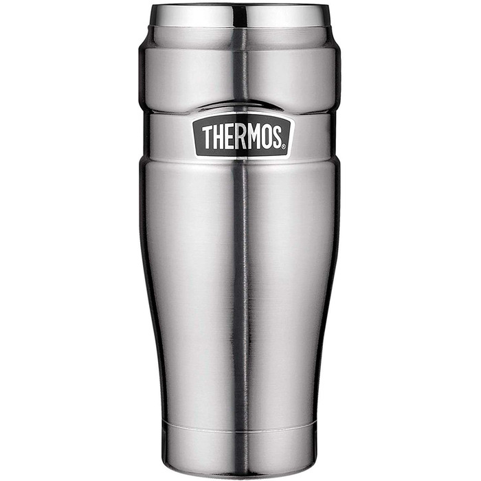 Термос і термочашка THERMOS Stainless King, нержавіюча сталь, 1,2 л + 470 мл, ізольовані, герметичні, для кави, підходять для посудомийки