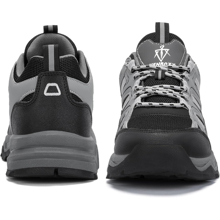 Черевики для туризму чоловічі, дихаючі, трекінгові, легкі та з антиковзким покриттям, для трейлраннінгу та активного відпочинку на природі, сірі, 43 EU