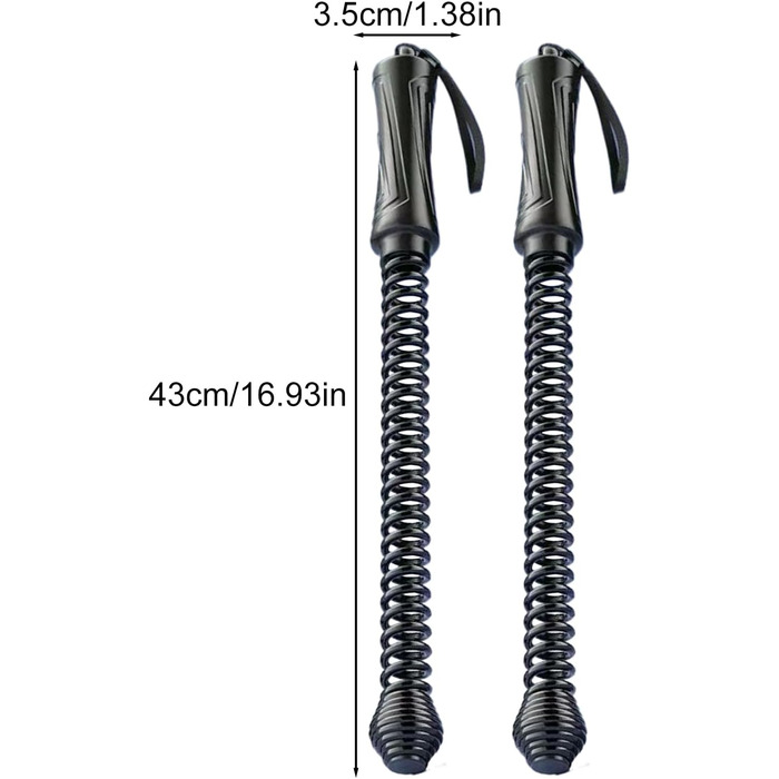 Бит-канат для фітнесу 2 шт., 43 x 3,5 см, сталь + PP, для силових тренувань