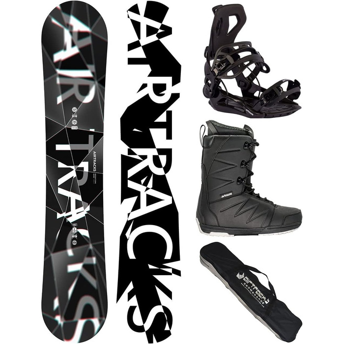 Сноуборд комплект Airtracks REFRACTIONS Game Wide 159 см + кріплення Master + черевики Star Black 45 + сумка, для фрірайду та парку