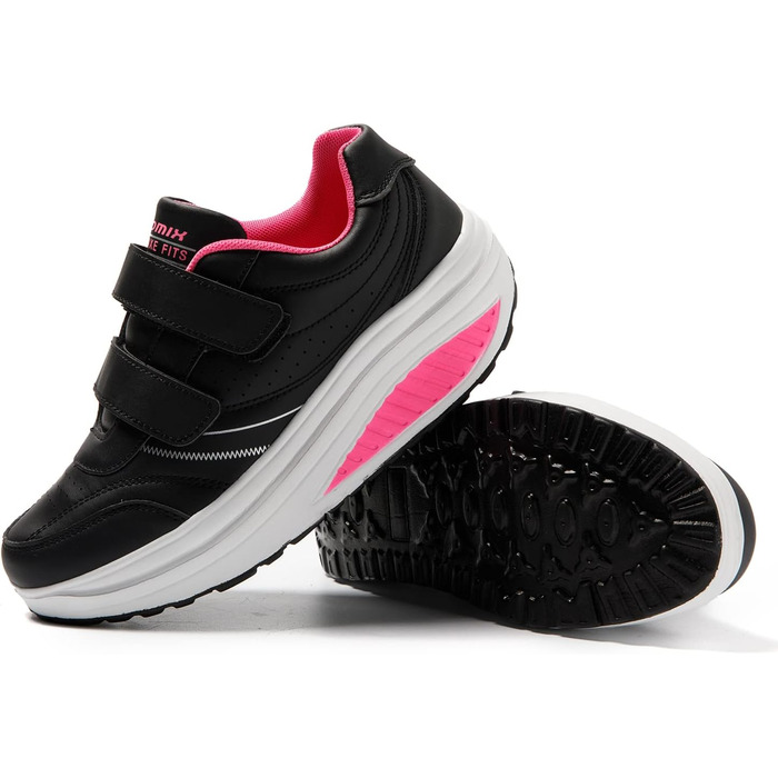 Жіночі кросівки JOMIX на липучці: спортивні, на платформі, для бігу, зручні, з підтримкою стопи, антиковзкі, для фітнесу, тренувань, вулиці (38 EU, фуксія)