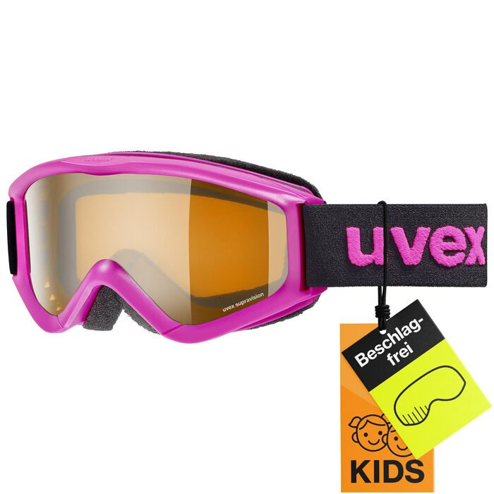 Дитячі плавальні окуляри uvex speedy pro з антифогом та захистом від UV (pink/lasergold, Gen. 1)