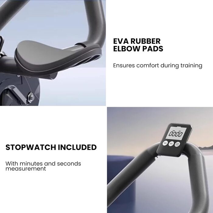 Ролик для ABS з автоматичним поверненням. Колесо для пресу. Набір для домашніх тренувань з наколінниками та секундоміром. Спорт для початківців вдома