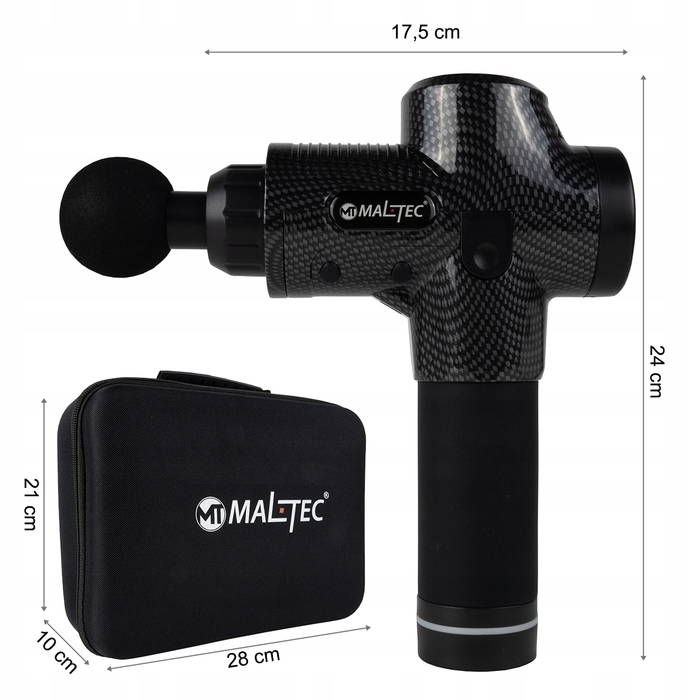 Перкусійний масажер MalTec PRO-GUN3800 7в1