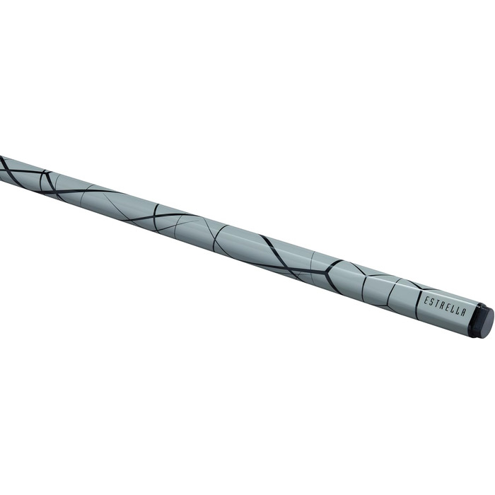 Кий для більярду/снукеру PowerGlide | Фіберглас, гладка поверхня, 2 частини, чорний/сірий, наконечник 10mm, повний розмір 57'', вага 18oz/19oz, Estrella