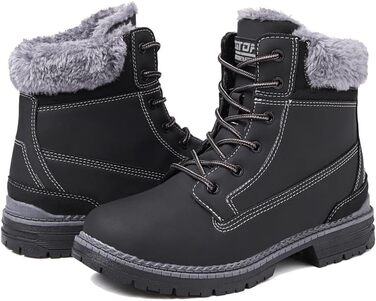 Зимові чоботи жіночі утеплені, водонепроникні, для снігу, теплі, короткі, туристичні, чорні, 42 EU