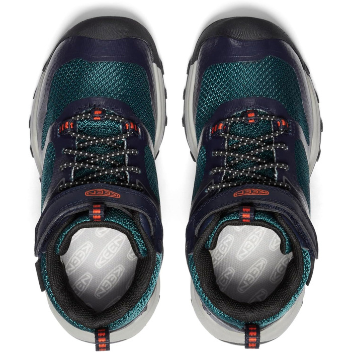 KEEN Wandero Mid - Водонепроникні дитячі черевики для туризму, Sky Captain Sea Moss, 35 EU