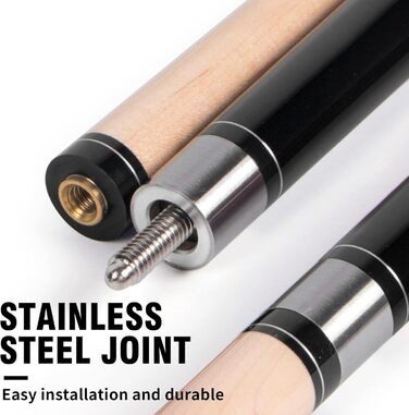 AKLOT Pool Queue: професійні кийки для більярду з канадського клена, 58 дюймів, 18/19/20/21 oz