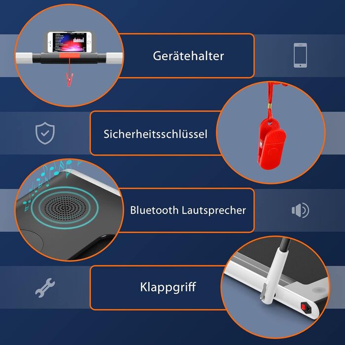 Бігова доріжка COSTWAY 2-в-1, складана, 2,25 к.с., з APP, Bluetooth, пультом ДУ, 1-12 км/год, для дому, біла