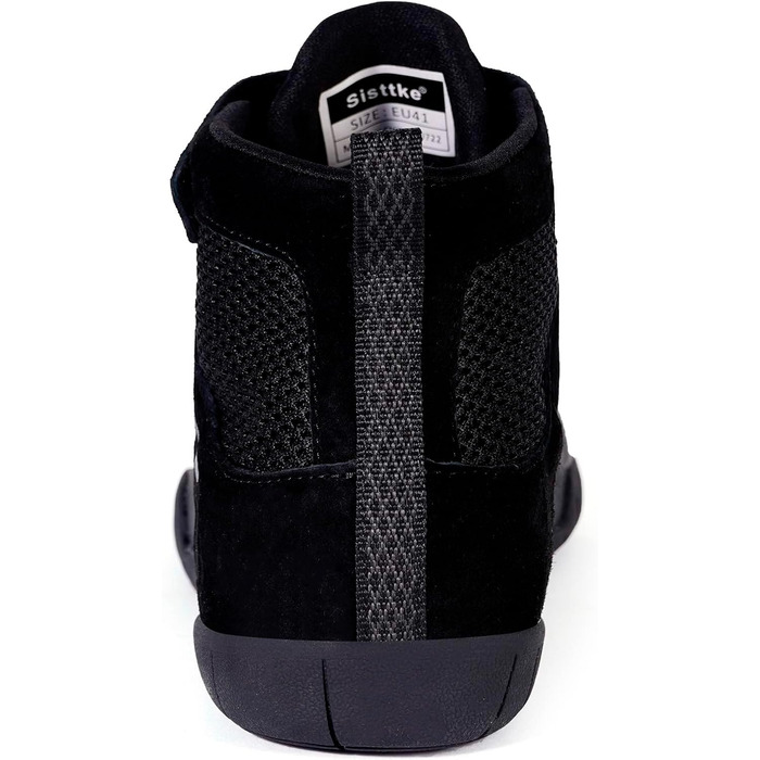 Черевики для боротьби, боксерські, фітнес, важкої атлетики та пауерліфтингу з плоскою підошвою (46 EU, Чорний)