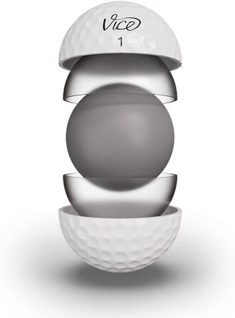 Гольф-м'ячі Vice Golf Pro Soft 2020, 12 шт, 3-шарові, уретанове покриття, м'які, стабільний політ, для досвідчених гравців, кольори: неоново-зелений/червоний