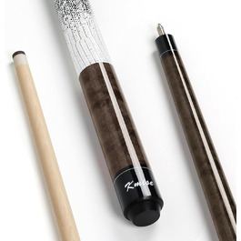 Професійний більярдний кий Kmise з низькою відволікаючою обшивкою, 147 см, канадське кленове дерево, 13 мм шкіряний наконечник, 3D протиковзкий хват, точний контроль для дорослих/початківців/професіоналів (Коричневий (510 г))