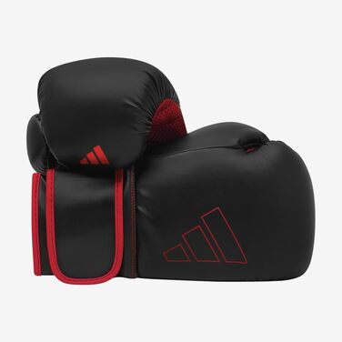 Боксерські рукавички adidas Hybrid 80, 12 oz, чорні/червоні, для боксу, кікбоксингу, ММА, фітнесу, для дітей та дорослих