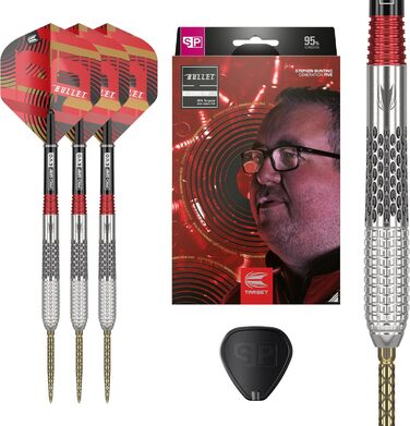 Професійний набір дротиків Target Stephen Bunting G5 95% вольфрам, сталевий наконечник Swiss Point, 18/22/23/25 г, з інструментом