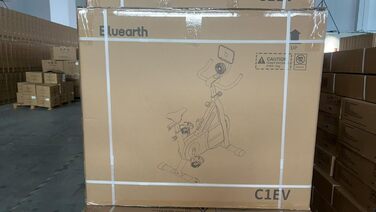 Велотренажер BluEarth з вентилятором та LED-підсвіткою, самостійно живиться, до 150 кг, магнітний опір, велоергометр з Live-курсами та іммерсивним досвідом (Класичний чорний)