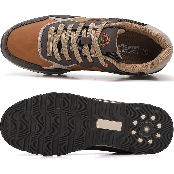 ARRIGO BELLO Кросівки чоловічі для активного відпочинку, роботи та хайкінгу, легкі, розмір 41-46, колір коричневий