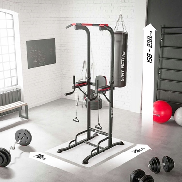 Багатофункціональні бруси Hop-Sport з турніком та еспандерами, до 150 кг