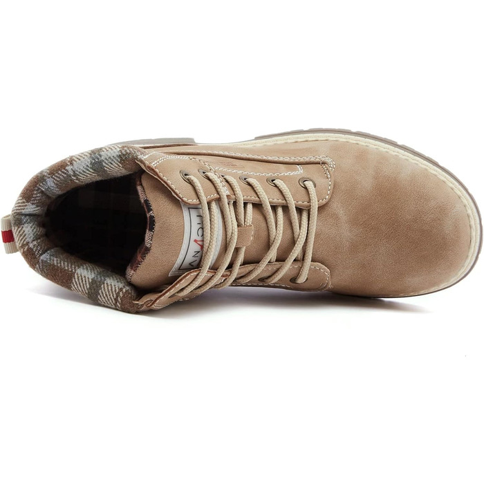 Черевики для туризму та зимові черевики ANJOUFEMME для жінок, водонепроникні та теплі зимові черевики для активного відпочинку, трекінгу та зимового хайкінгу (42 EU, світло-коричневий)