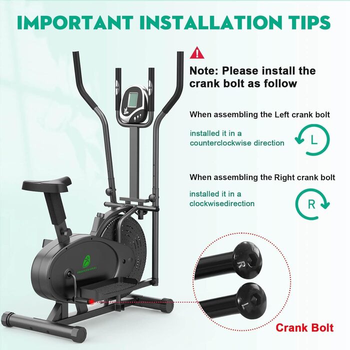 Еліптичний тренажер Neezee Crosstrainer Pro 2-в-1 з магнітним опором, сидінням та LCD-дисплеєм. До 120 кг, чорний