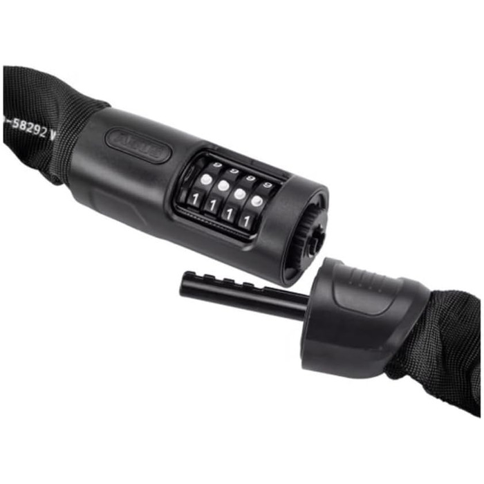 Замок ланцюговий ABUS 8808C - надійний велозамок з кодом, сталь, рівень безпеки 9